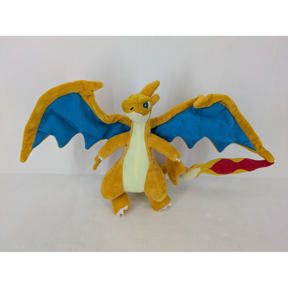 Pokemon Mega Charizard Plush Adjustable Wings Dragon 2018 Stuffed Animal 10"